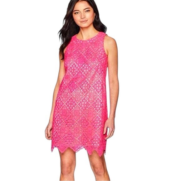 Eliza J Dresses & Skirts - New Eliza J Embroidered Lace Overlay Cocktail Dress Scalloped Hem 20w plus size